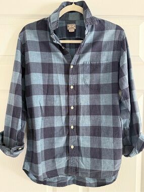 J. Crew blue and navy cotton button down (Men’s S)